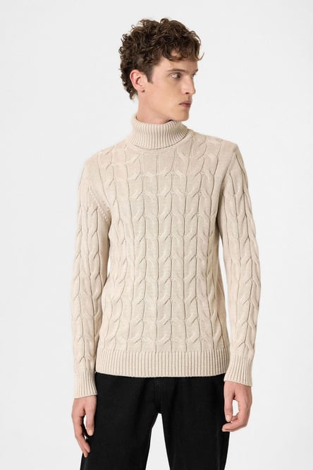 Stone Braided Men's Sweater