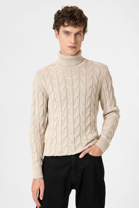 Stone Braided Men's Sweater