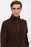 Antioch Brown Half Zipper High Collar Men's Sweater