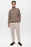 Antioch Beige Half Zipper High Collar Men's Sweater